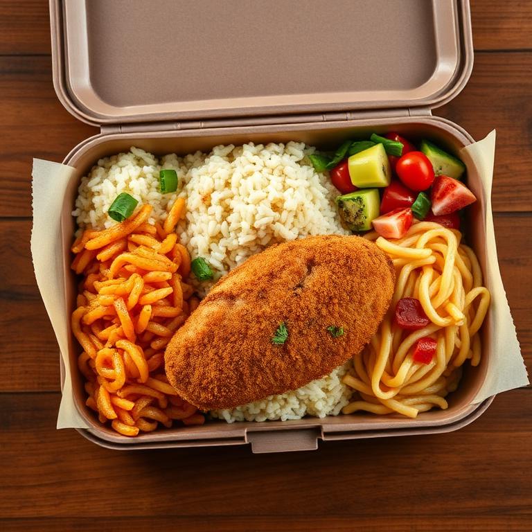 Marmitex Grande com Bife à Milanesa